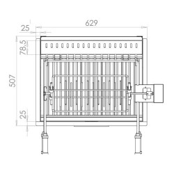 Le Marquier Mendy Barbacoa de acero negro con asador