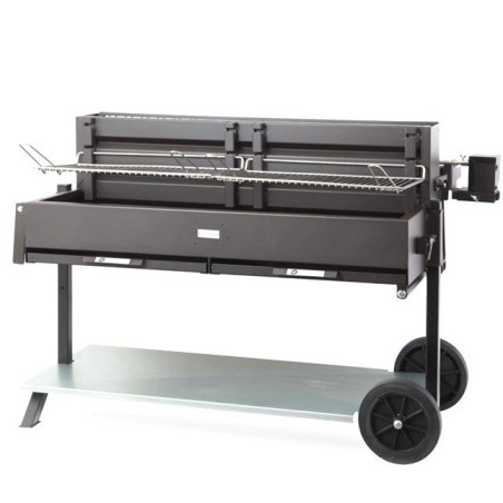 Le Marquier Méchoui Barbecue su carrello e girarrosto