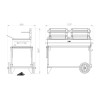Le Marquier Méchoui Barbecue auf Wagen und Rotisserie