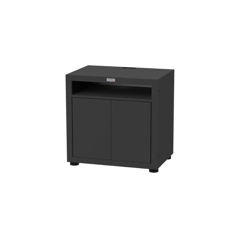 Le Marquier kitchen cabinet with two doors 80x55 cm black steel