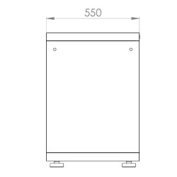 Le Marquier mobile da cucina a due ante 80x55 cm acciaio nero