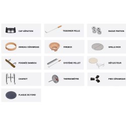 Kamado Monolith Junior Pro 2.0 Parrilla con carrito