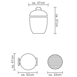 Kamado Monolith Junior Pro 2.0 Grill con carrello