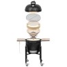 Kamado Monolith Basic Grelha Preta com Carrinho
