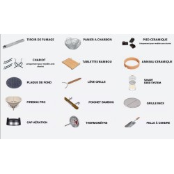 Barbecue Kamado Monolith Le CHEF Pro Série 2.0 Chariot