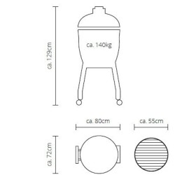 Grade de Carrinho Clássica Kamado Monolith Avant Garde