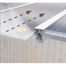 Pergola adossée Olympia 3x5,46m aluminium blanc et polycarbonate Canopia