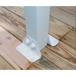 Pérgola de parede Olympia 3x5,46m em alumínio branco e policarbonato Canopia