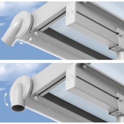 Pergola addossata Olympia 3x5,46m in alluminio bianco e Canopia in policarbonato