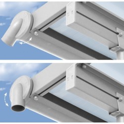 Pergola adossée Olympia 3x5,46m aluminium blanc et polycarbonate Canopia