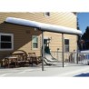 Pergola addossata Olympia 3x5,46m in alluminio bianco e Canopia in policarbonato