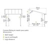 Pérgola de pared Olympia 3x6,1m de aluminio blanco y policarbonato Canopia