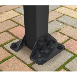 Olympia 3x7.30m grey aluminium and Canopia polycarbonate wall-mounted pergola