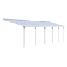 Pérgola de pared Olympia 3x9,71m de aluminio blanco y policarbonato Canopia