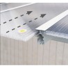 Pergola addossata Olympia 3x9,71m in alluminio bianco e Canopia in policarbonato