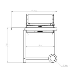 Barbecue Le Marquier Montory Grill avec Chariot 61x40