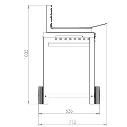 Le Marquier Montory Grill Parrilla con Carro 61x40