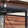 Pergola addossata in alluminio Stockholm 3,5x6,6m Grigio antracite e tetto trasparente Canopia
