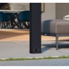 Pergola addossata in alluminio Stockholm 3,5x6,6m Grigio antracite e tetto trasparente Canopia