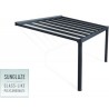 Stockholm 3.5x5.15m Anthracite Grey Aluminum Lean-to Pergola with Canopia Transparent Roof