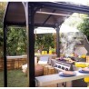 Riparo per barbecue in alluminio Austin 1,8x2,4 m grigio antracite con tetto Canopia