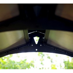 Riparo per barbecue in alluminio Austin 1,8x2,4 m grigio antracite con tetto Canopia