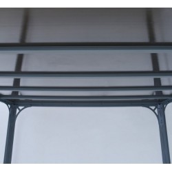 Pérgola Milano 3x3m alumínio cinza e policarbonato Canopia