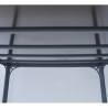 Pérgola Milano 3x3m alumínio cinza e policarbonato Canopia
