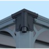 Pérgola Milano 3x3m alumínio cinza e policarbonato Canopia