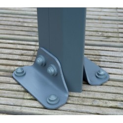 Pérgola Milano 3x3m alumínio cinza e policarbonato Canopia
