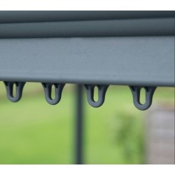 Pérgola Milano 3x3m alumínio cinza e policarbonato Canopia