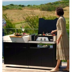 Plancha a gás exclusiva 260 DUO L 78 x P 49 cm Le Marquier