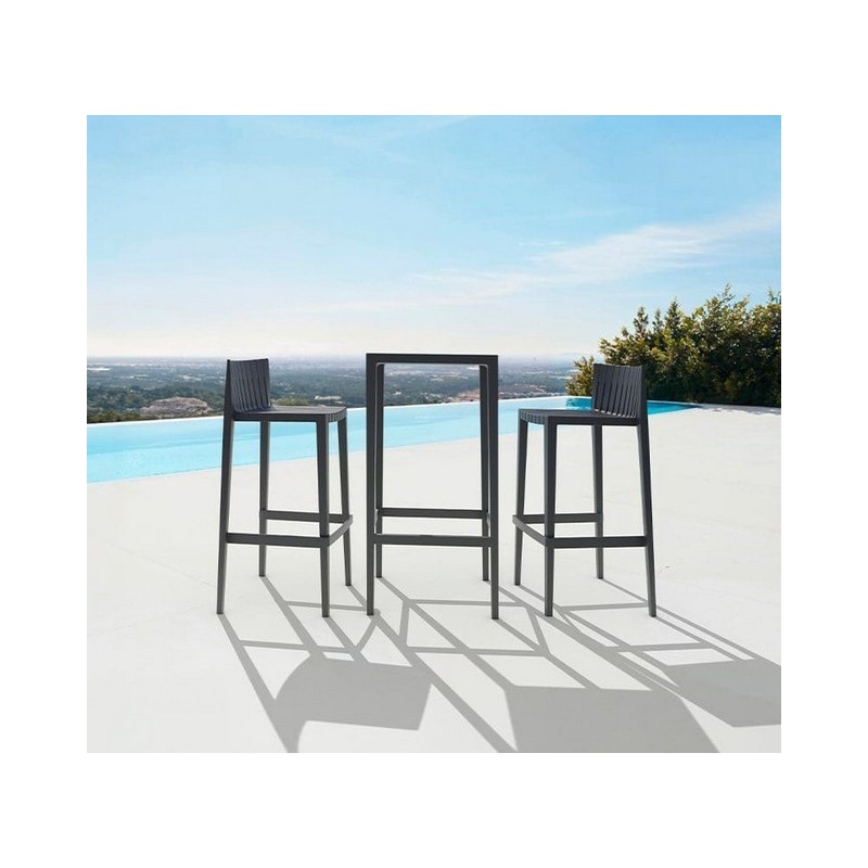 Lote 1 mesa com 2 banquinhos alto empuxo branco Spritz Lote 1 mesa com 2 banquinhos alto empuxo branco Spritz