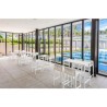 Lote 1 mesa com 2 banquinhos alto empuxo branco Spritz