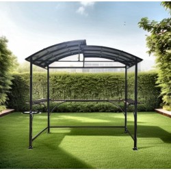 Dallas Grill Shelter, 2.6x 1.50m em Alumínio Cinza Carvão