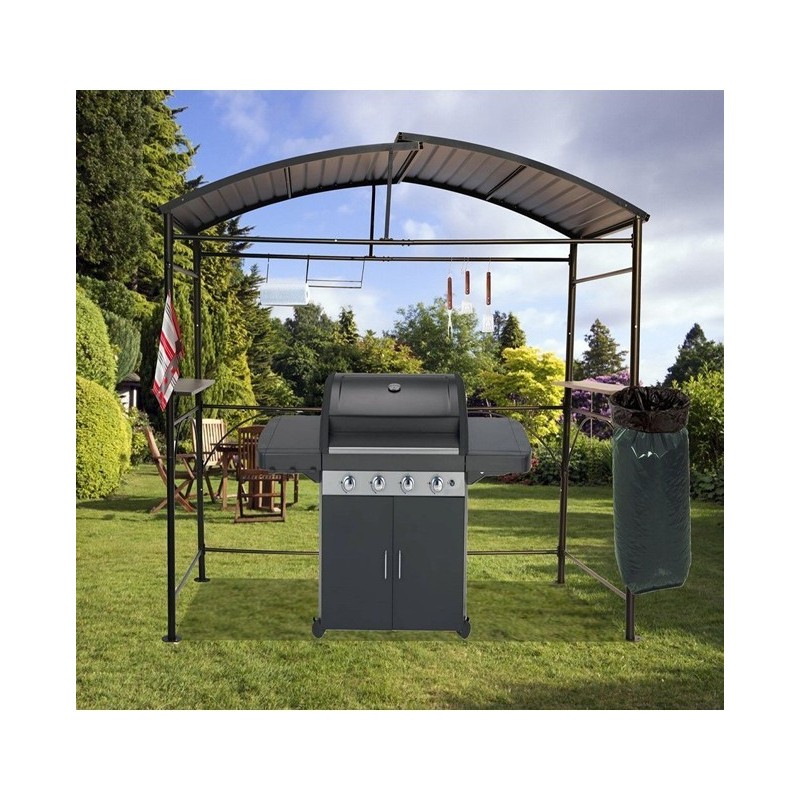 Dallas Grill Shelter, 2.6x 1.50m em Alumínio Cinza Carvão Dallas Grill Shelter, 2.6x 1.50m em Alumínio Cinza Carvão