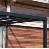 Pérgola de alumínio Stockholm Lean- 3.4x7.3m cinza antracite com telhado transparente Canopia