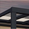 Pérgola de alumínio Stockholm Lean- 3.4x7.3m cinza antracite com telhado transparente Canopia