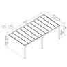 Pérgola de alumínio Stockholm Lean- 3.4x7.3m cinza antracite com telhado transparente Canopia