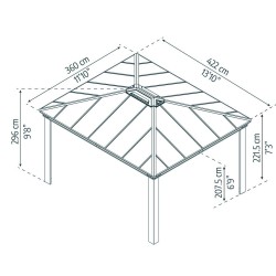 Jardín Arbor Dallas 3.6X4.3 Canopia