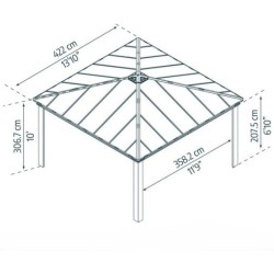 Garden Arbor Dallas 4.2X4.2 Canopia