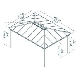 Garden Gazebo Dallas 3.6X5 Canopia