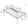 Gazebo de jardim Dallas 3.6X6 Canopia