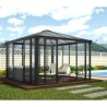 Ledro Enclosed Garden Gazebo 3.6X3.6 Transparent and Aluminium Canopia