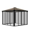 Ledro Gazebo da giardino recintato 3.6X3.6 tettoia trasparente e alluminio