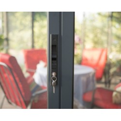 Ledro 4.3X3 Cenador de jardín cerrado transparente y de aluminio Canopia