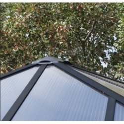 Ledro 4.3X3 Cenador de jardín cerrado transparente y de aluminio Canopia