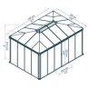 Ledro 4.3X3 Cenador de jardín cerrado transparente y de aluminio Canopia