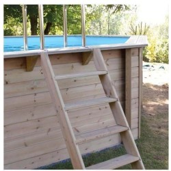 Piscine Bois Ubbink Caraibes 670x400 H130 Liner bleu