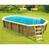 Piscine Bois Ubbink Caraibes 670x400 H130 Liner bleu